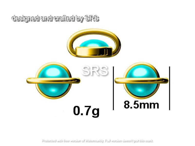 Little Planet Drop Hook Earrings in Sterling Silver - Simulated Moonstone, Cute, Fun, Whimsical and Pretty