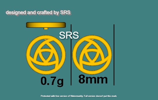 Mackintosh Rose Stud Earrings in Sterling Silver - Scottish Design Flower Earrings - Cute, Fun, Whimsical