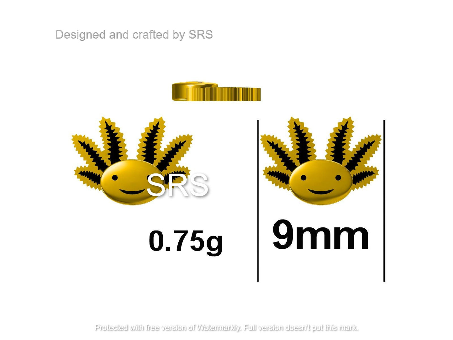 Axolotl Drop Hook Earrings in Sterling Silver - Sea Creature Dangle Drop Earrings - Pet Lover - Cute, Fun, Whimsical