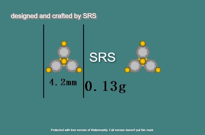Tiny Emerald Green Trinity CZ Stud Earrings in Sterling Silver - Gold or Silver, Green CZ Three Crystal Stud Earrings, Emerald Trefoil Stud