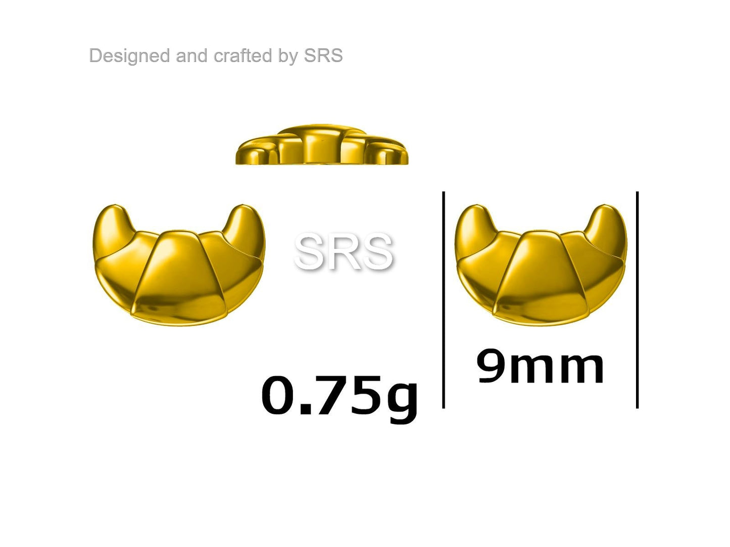 Croissant Bread Stud Earrings in Sterling Silver, Silver or Gold, French Croissant Earrings, Food Earrings,