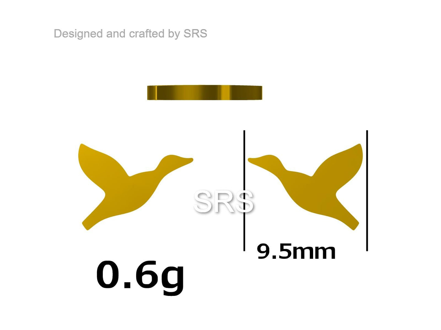 Flying Duck Stud Earrings in Sterling Silver, Flying Goose Earrings, Bird Earrings, Nature Inspired Animal Earrings