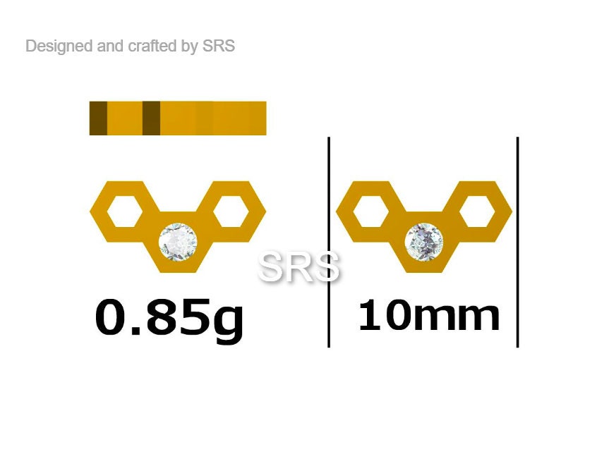 Tiny Honeycomb Stud Earrings in Sterling Silver, Silver or Gold, Nature Inspired