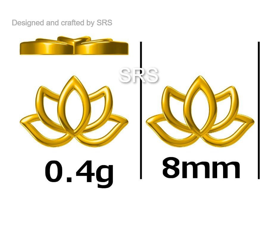 Lotus Flower Screw Back Earrings in Sterling Silver, Silver or Gold, Nature Inspired, Botanical Screwback Earrings