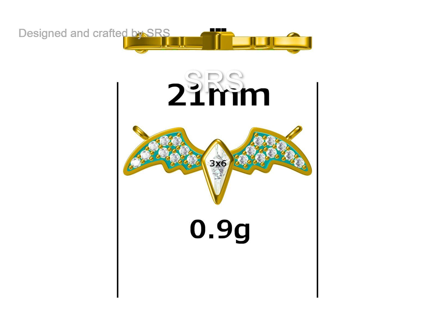 CZ Bat Necklace in Sterling Silver, Silver or Gold, Nature Inspired Animal Jewellery