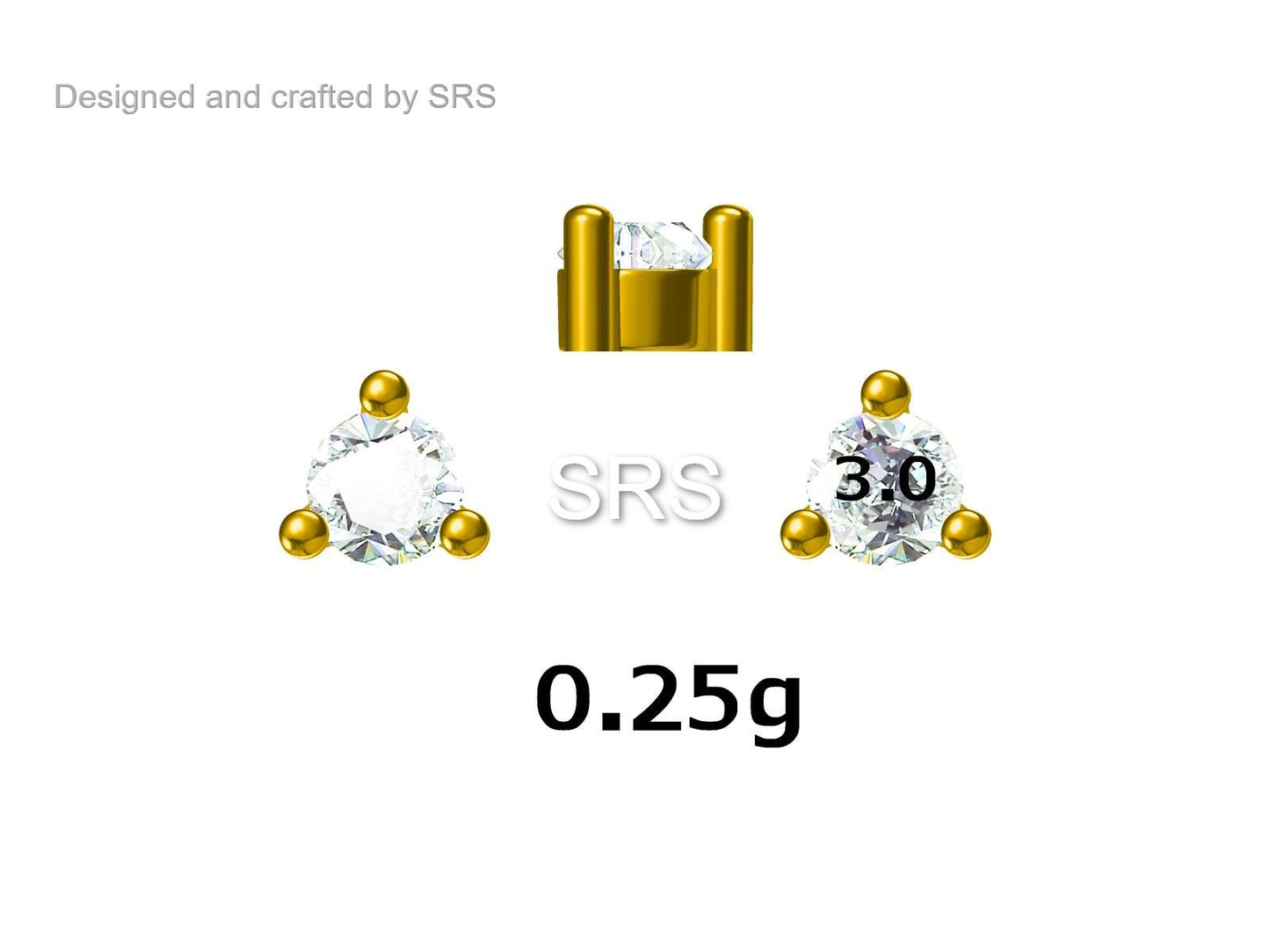 Tiny Black Diamond CZ Stud Earrings in Sterling Silver, Silver or Gold, 3mm CZ, Diamond Stud, Three Prong CZ Earrings