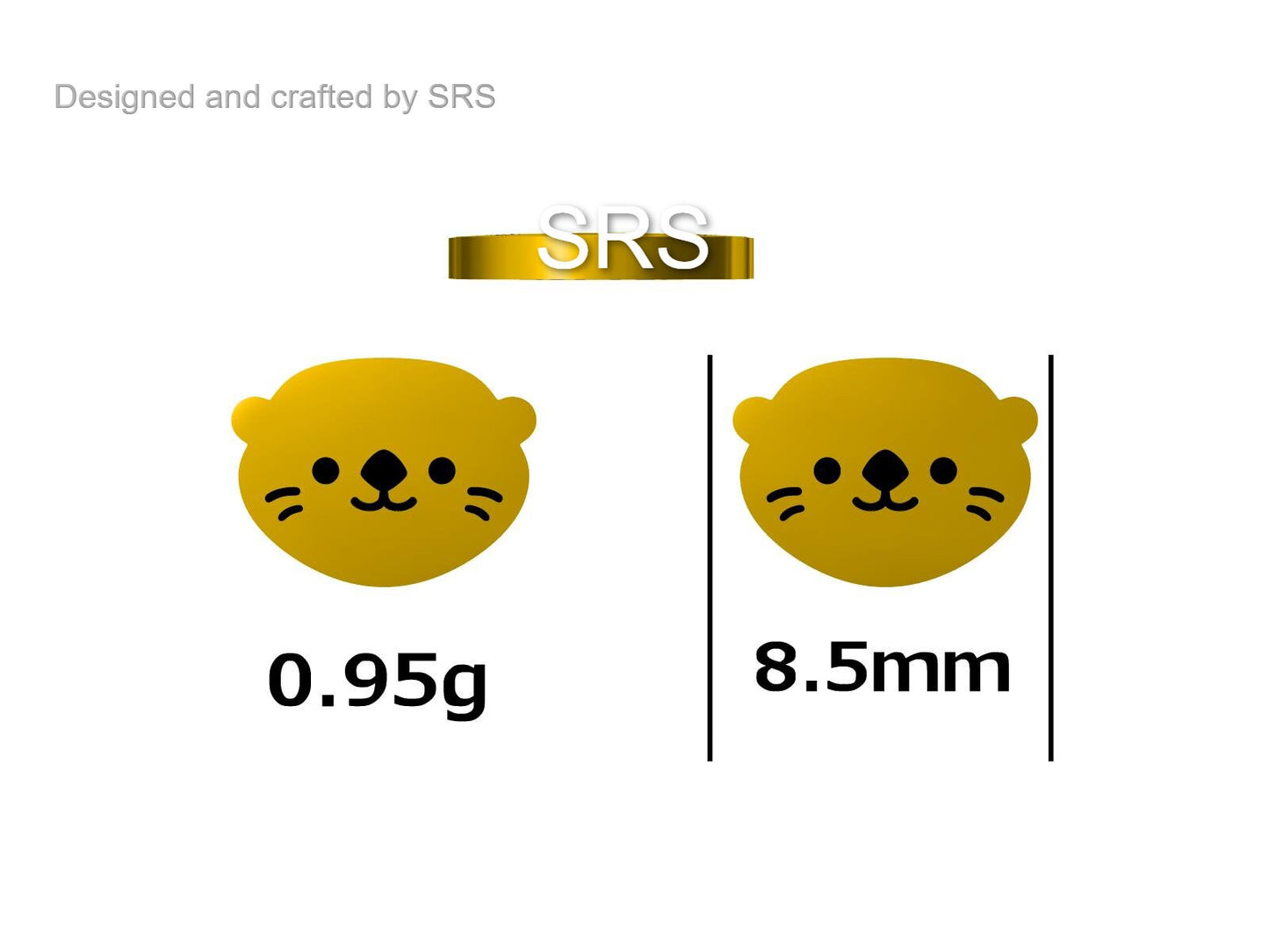 Otter Stud Earrings in Sterling Silver, Otter Head Earrings, Nature Inspired Animal Earrings