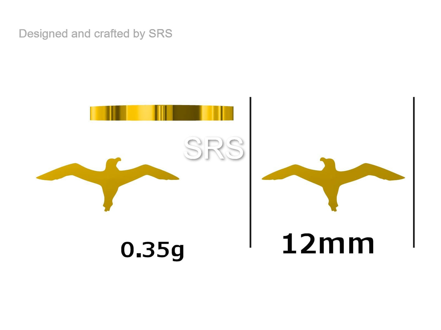 Albatross Bird Stud Earrings in Sterling Silver, Silver or Gold, Seagull Earrings, Flying Bird Earrings, Nature Inspired Animal Earrings