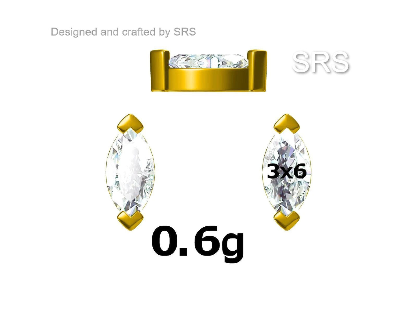 Sterling Silver Marquise CZ Screw Back/ Stud Earrings, Simulated Diamond Stud, Minimalist Geometric Design, April Birthstone