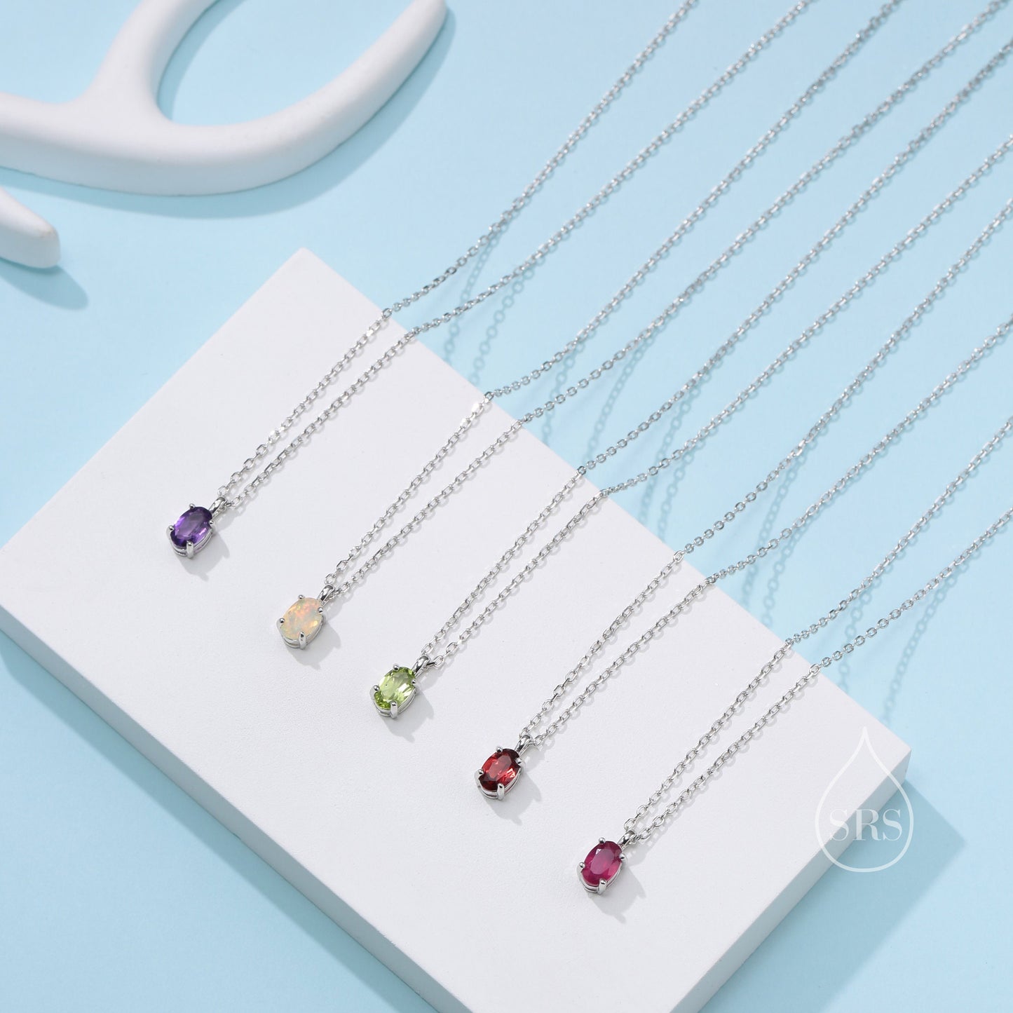 Extra Tiny Genuine Amethyst Crystal Oval Pendant Necklace in Sterling Silver, 4x6mm Tiny Oval Natural Amethyst Necklace, February Birthstone