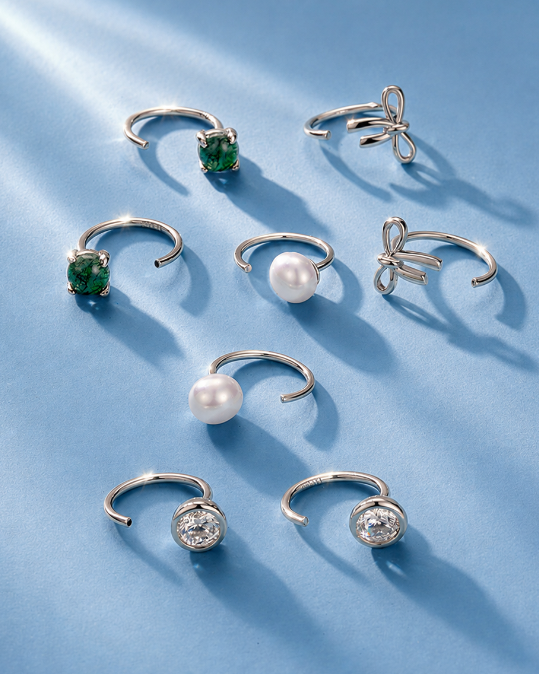 Open Huggie Earrings
