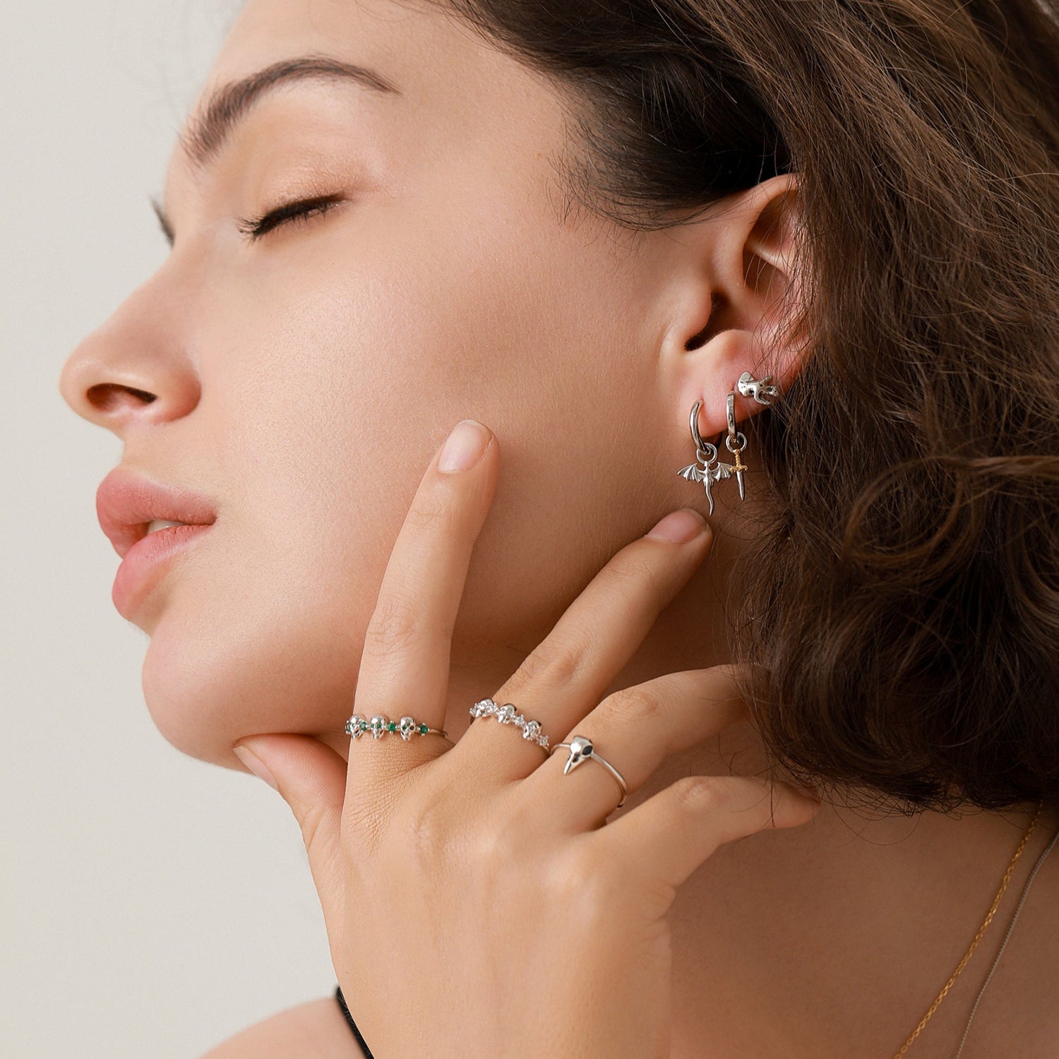 Silver Mismatch Earrings