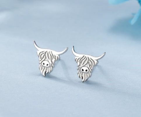 highland cow sterling silver jewellery