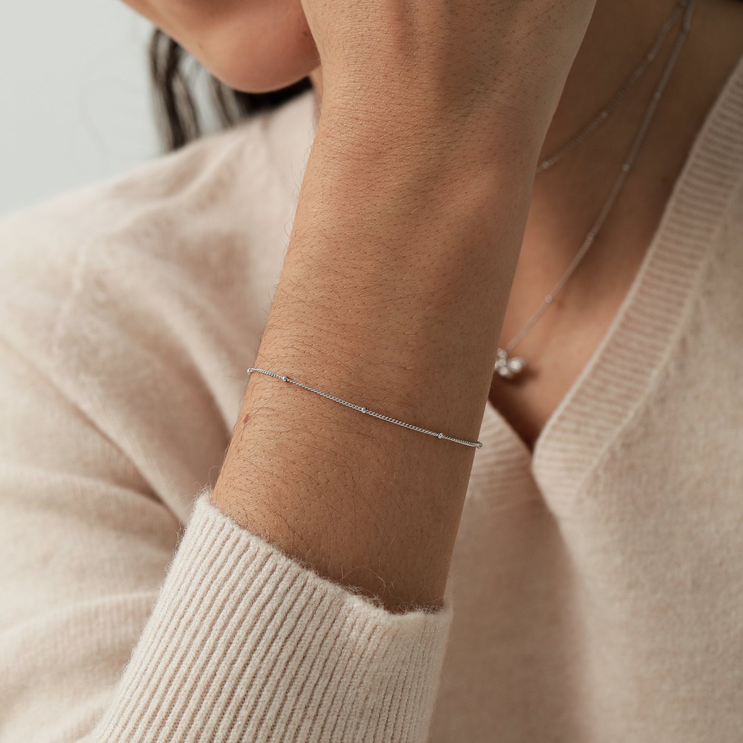 Skinny Satellite Chain Bracelet/Anklet