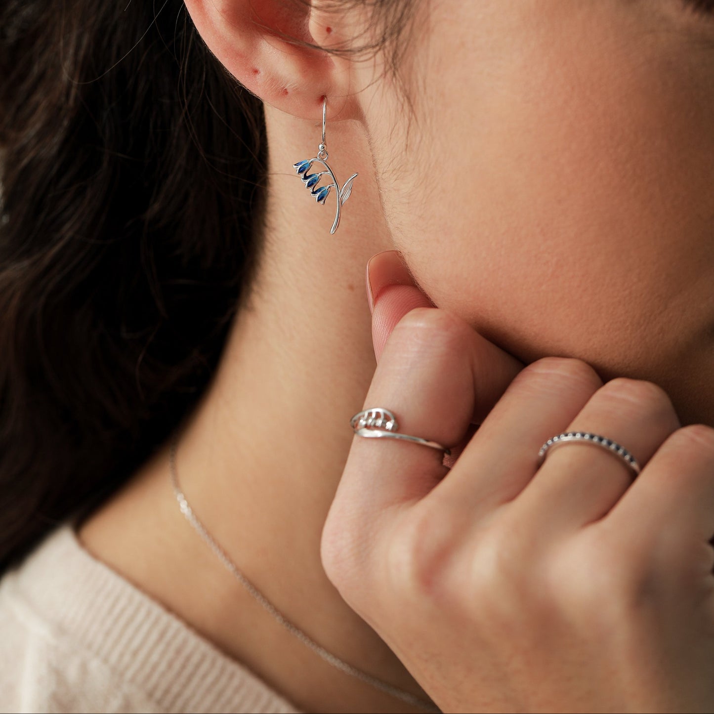 Sterling Silver Lily of the Valley Ring, Extra Delicate Lily of the Valley Ring, Adjustable Size,  Nature Inspired Botanical Jewellery