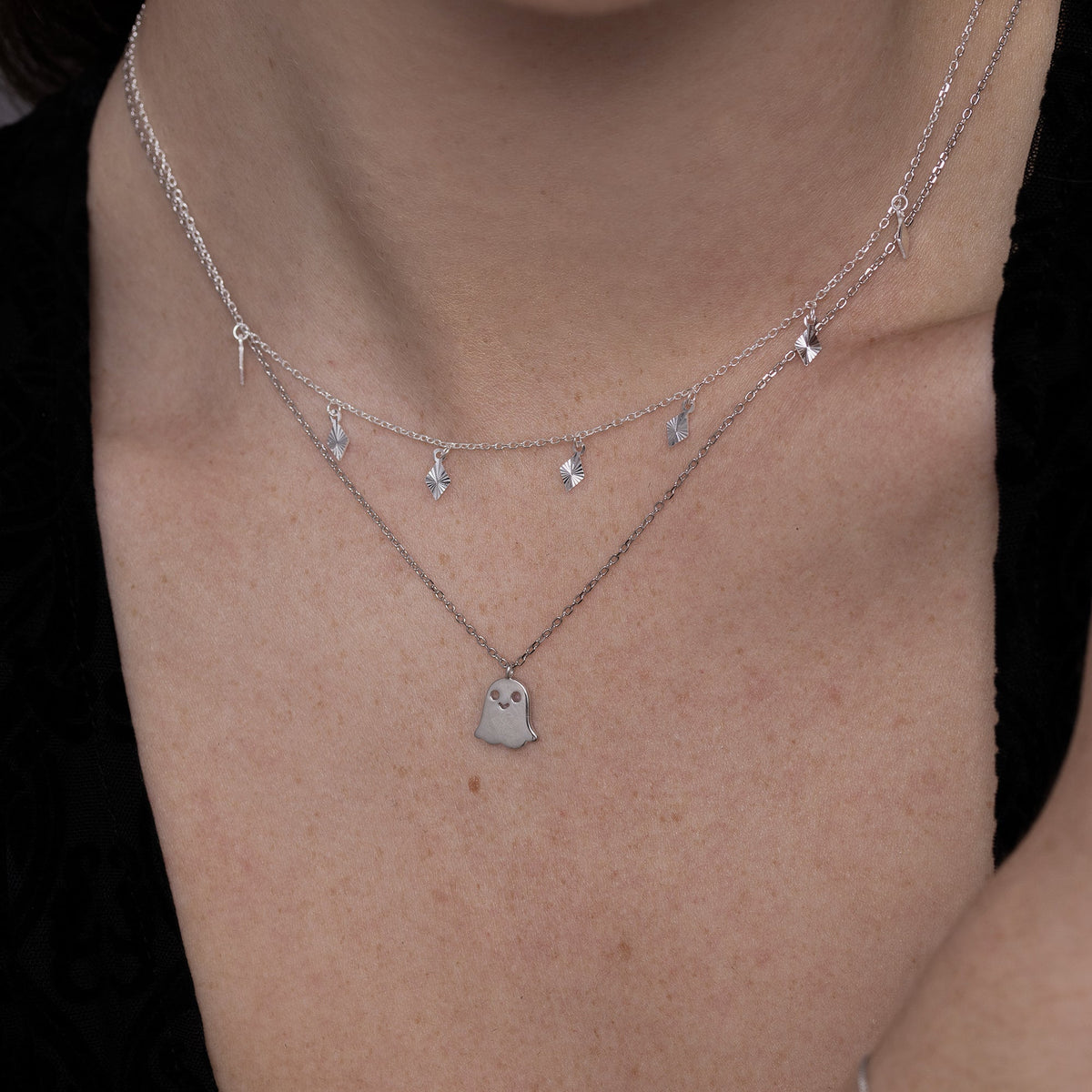 Ghost Pendant Necklace