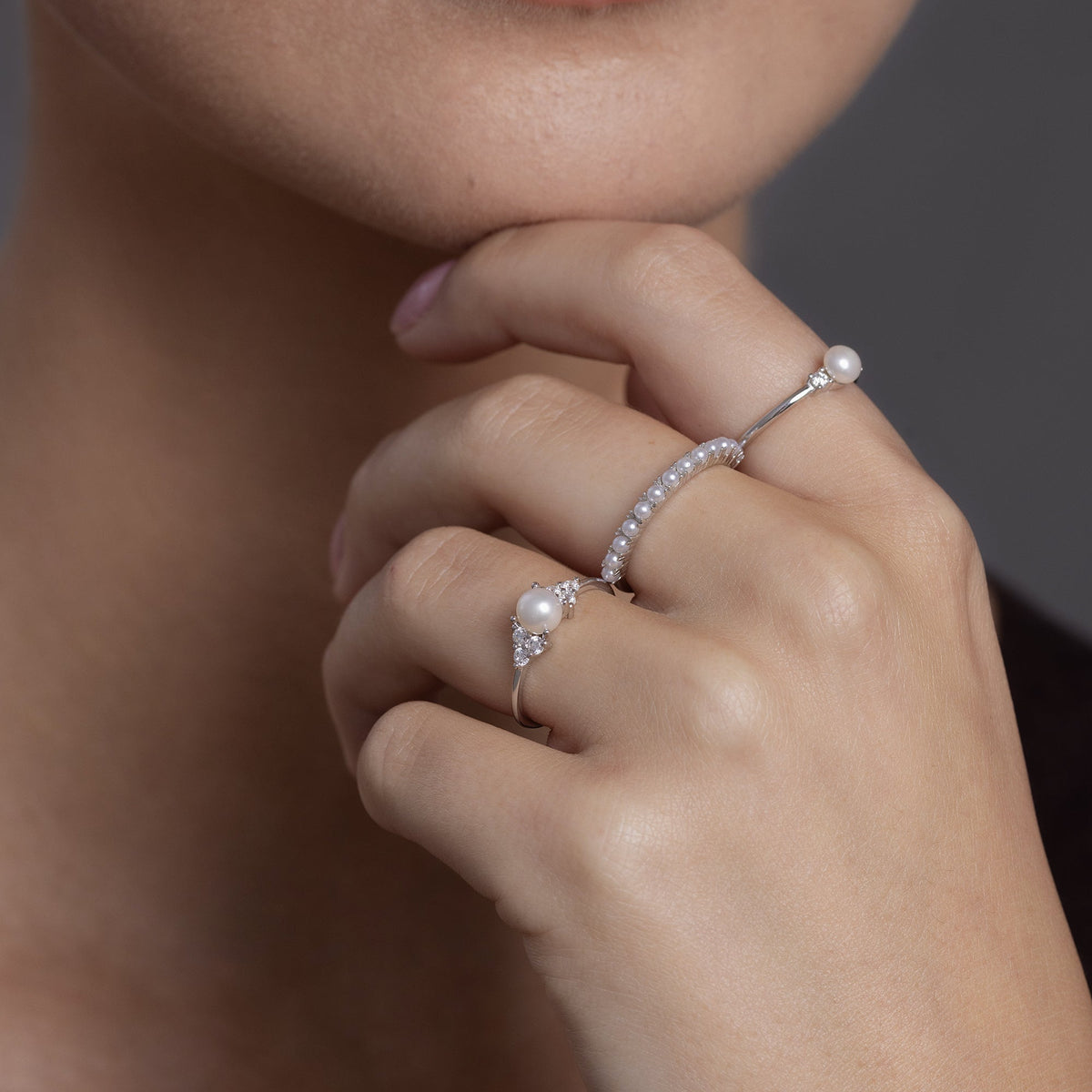 Mother of Pearl Eternity Ring