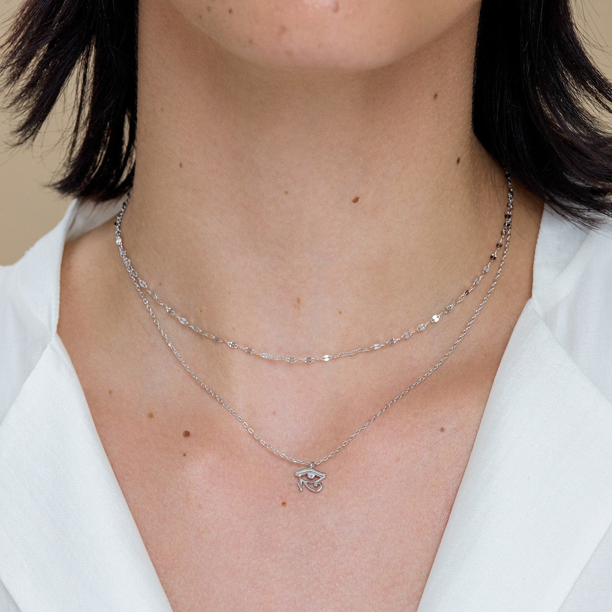 Skinny Disc Chain Choker Necklace