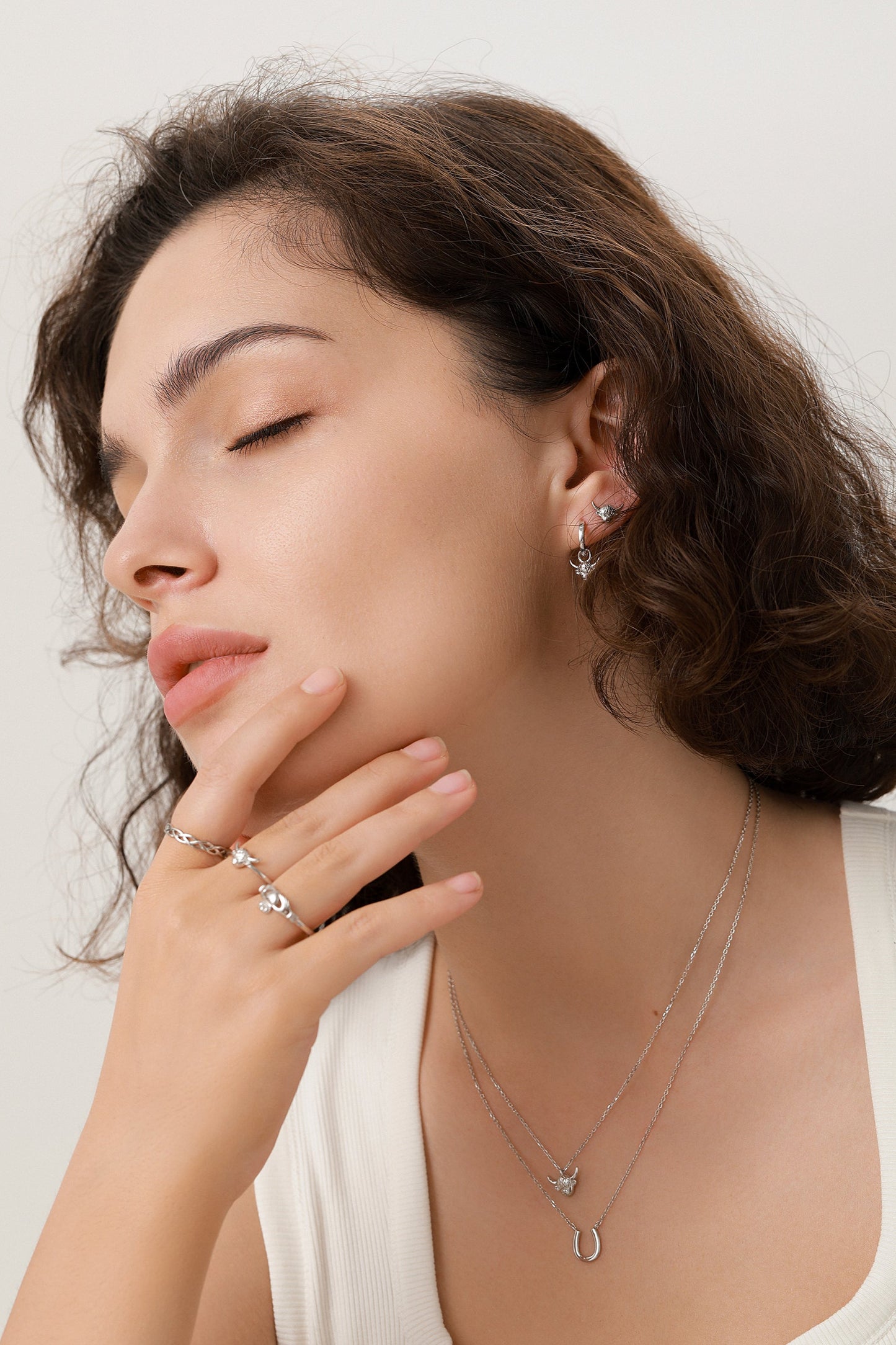 Highland Cow Stud Earrings in Sterling Silver, Cow Stud, Bull Earrings, Petite Earrings, Small Cow Stud, Scotland, Scottish