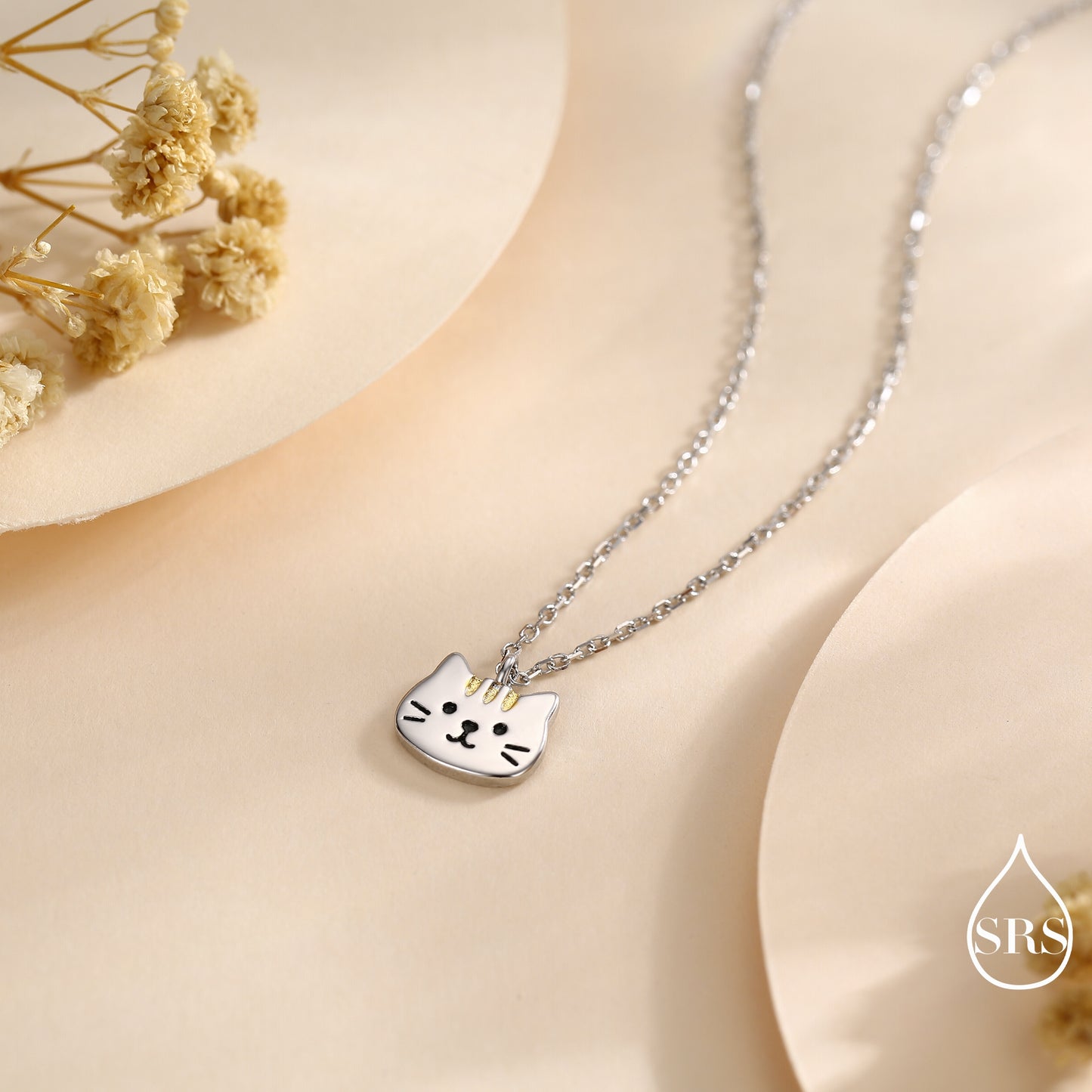 Orange Tabby Cat Stud Earrings and Necklace in Sterling Silver, Nature Inspired Jewellery, Ginger Tabby, Nature Inspired Animal Jewellery