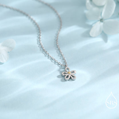 Dainty Forget-me-not Flower Stud Earrings and Necklace in Sterling Silver - Floral Blossom Flower - Nature Inspired