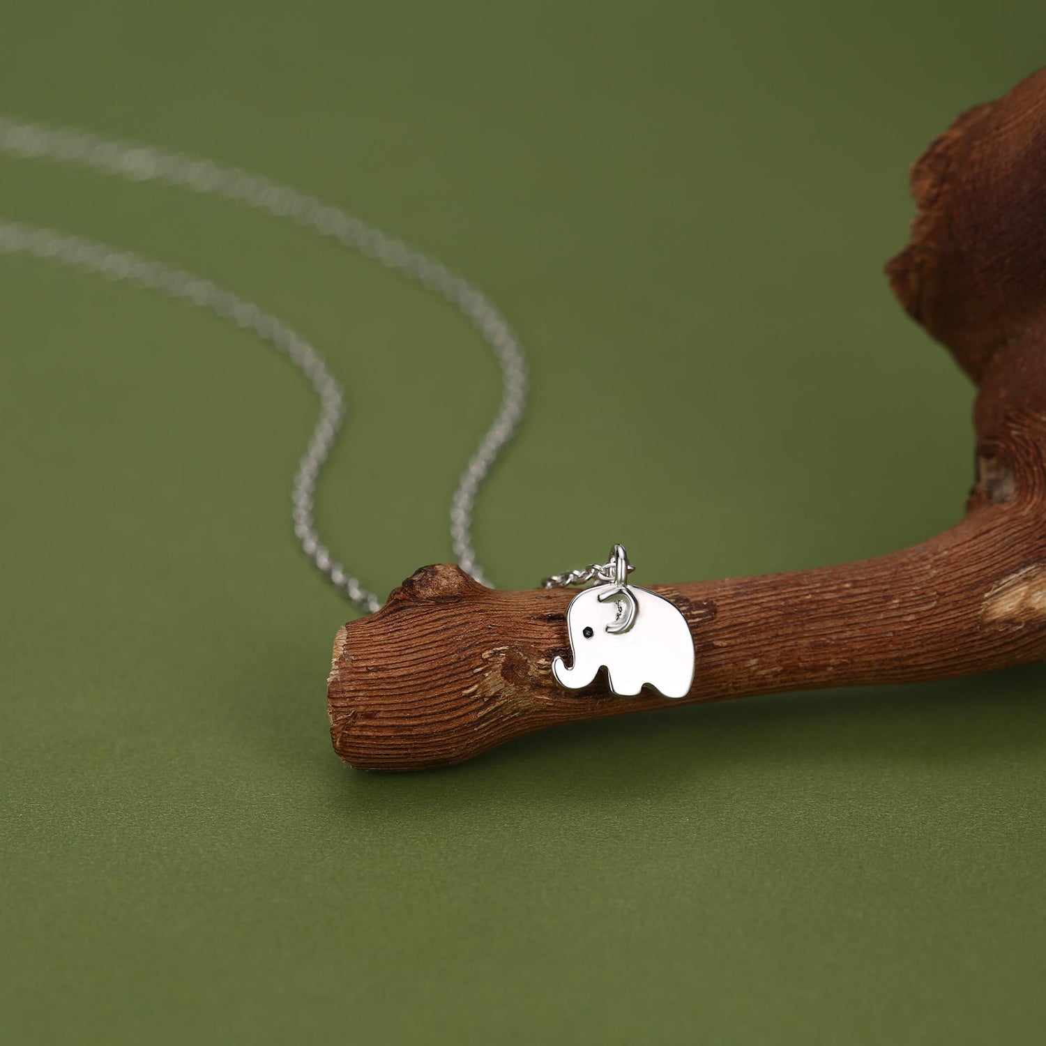 Baby Elephant Charm Necklace