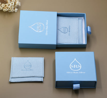 Elegant Blue Gift Box- with SRS Logo - Jewelry Packaging Box - Perfect for Special Occasions or Jewelry Gifts