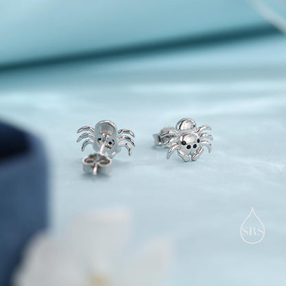 Super Cute Jumping Spider Stud Earrings in Sterling Silver, Silver or Gold or Rose Gold, Animal Earrings, Nature Inspired, Insect Earrings