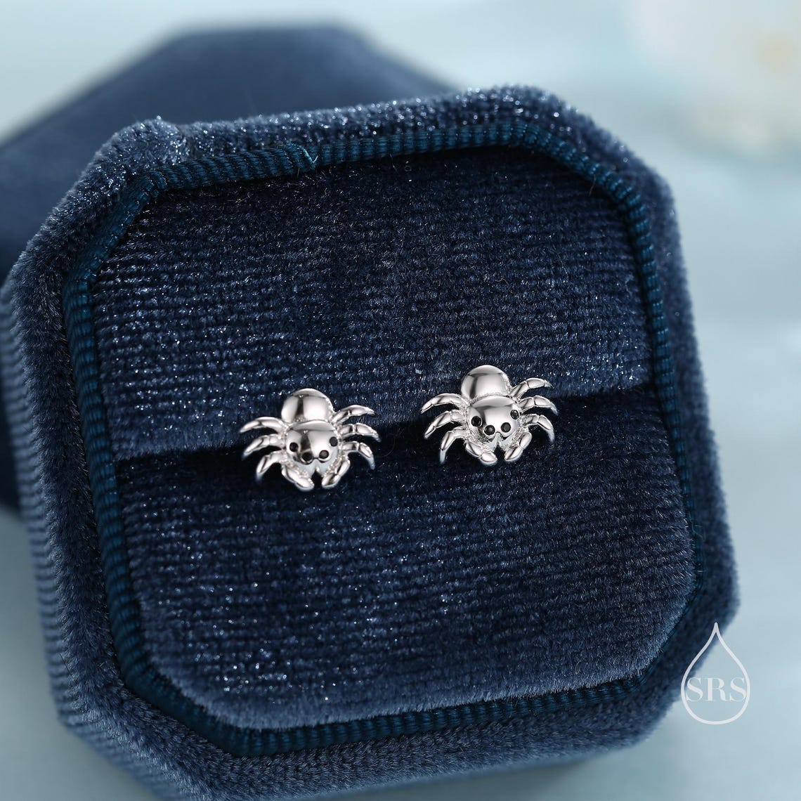 Super Cute Jumping Spider Stud Earrings in Sterling Silver, Silver or Gold or Rose Gold, Animal Earrings, Nature Inspired, Insect Earrings