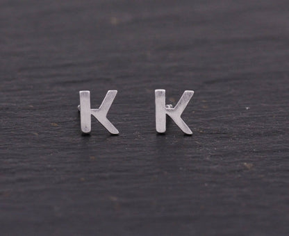 ONE Small Initial Stud Single Sterling Silver Personalised Earring Alphabet Letter Monogram Jewellery for her Perfect Gift