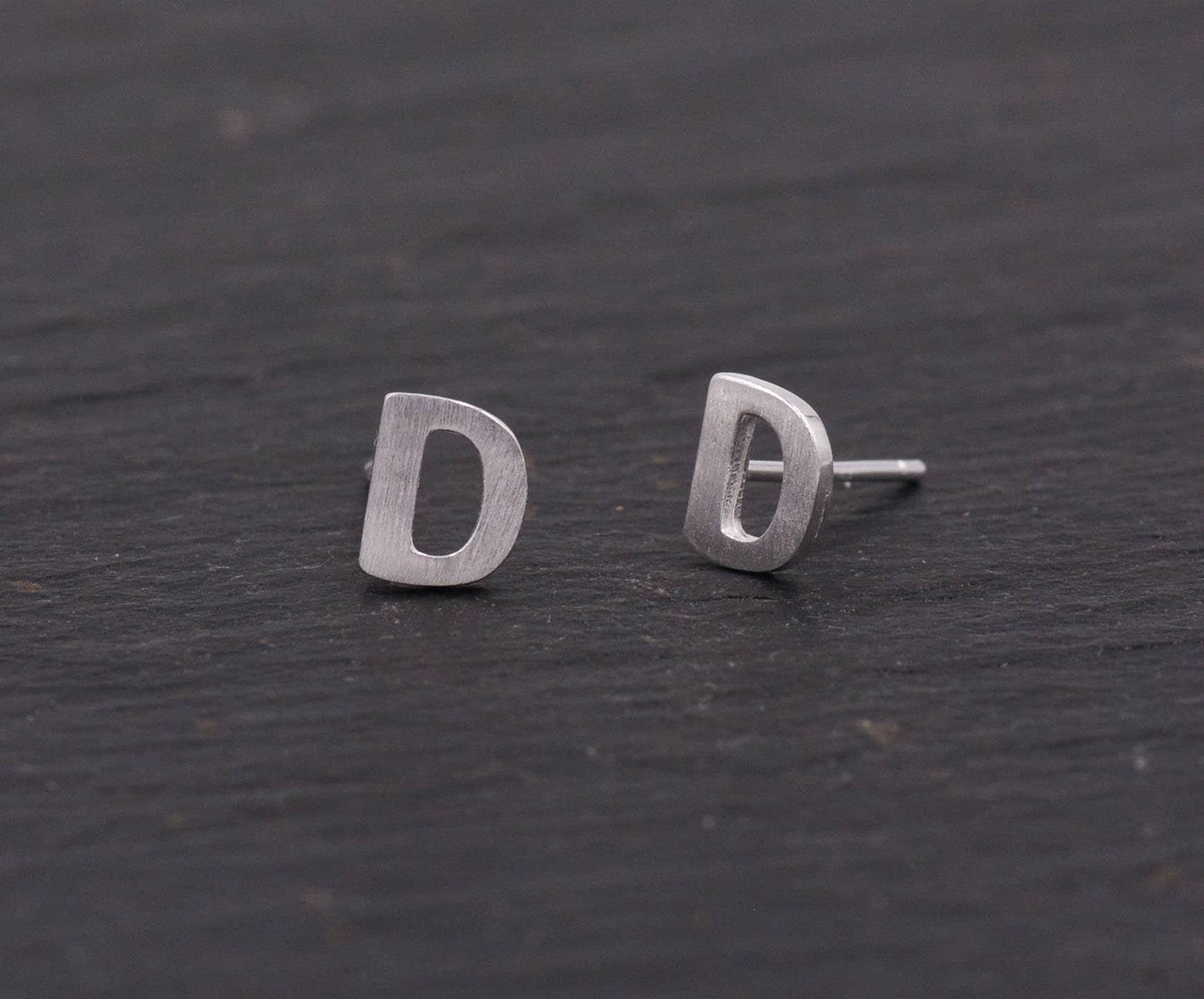 ONE Small Initial Stud Single Sterling Silver Personalised Earring Alphabet Letter Monogram Jewellery for her Perfect Gift