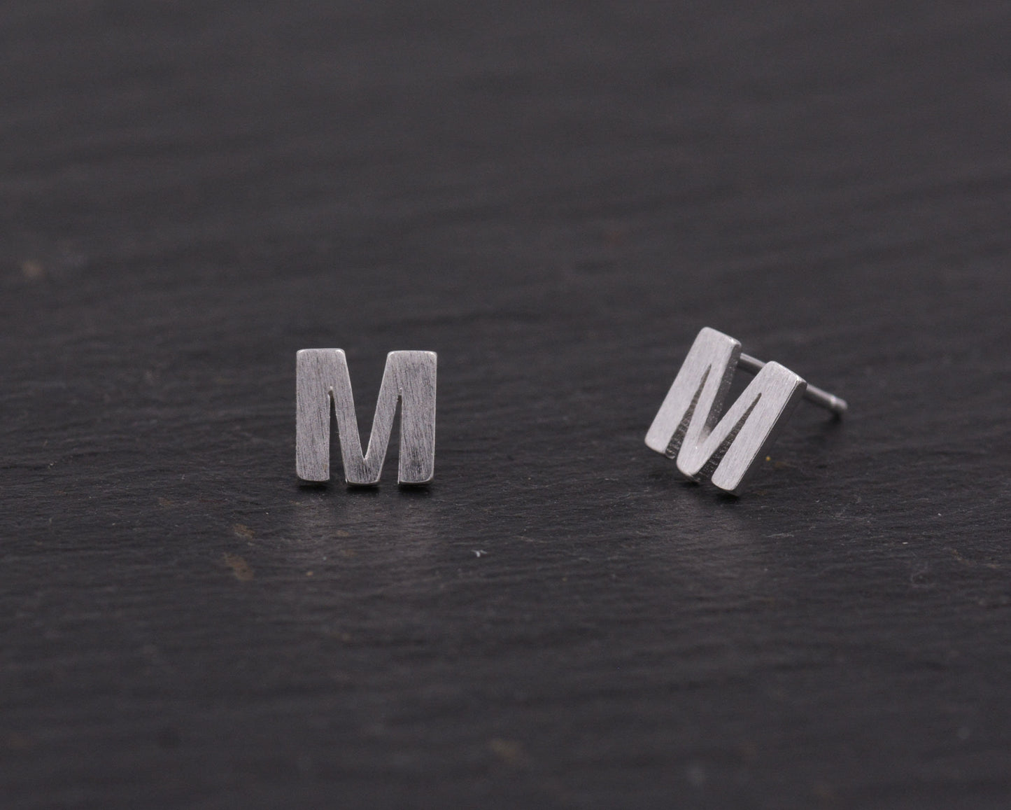 ONE Small Initial Stud Single Sterling Silver Personalised Earring Alphabet Letter Monogram Jewellery for her Perfect Gift