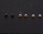 Beautiful Pair of Real Fresh Water Pearl Stud Earrings in Sterling Silver, Pink Cream or Black, Simple Classic Minimalist Jewellery A4