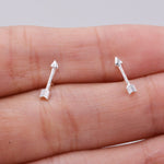 Sterling Silver Tiny Little Arrow Stud Earrings, Silver or Gold or Rose Gold, Dainty, Cute, Quirky and Fun Jewellery