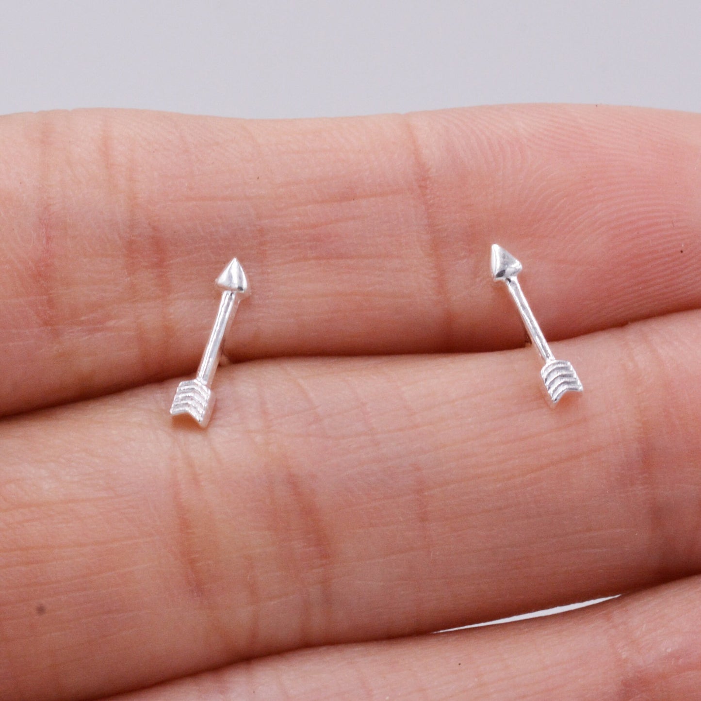 Sterling Silver Tiny Little Arrow Stud Earrings, Silver or Gold or Rose Gold,  Dainty, Cute, Quirky and Fun Jewellery