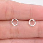 Minimalist Open Circle Stud Earrings