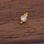 Extra Tiny CZ Crystal with Dot Trio Stud Earrings, Dot Earrings, Sparkly Earrings, Minimalist Extra Small earrings