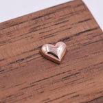 Tiny Pair of Heart Stud Earrings in Sterling Silver, Simple Stud, Silver and Rose Gold, Minimalist and Stylish