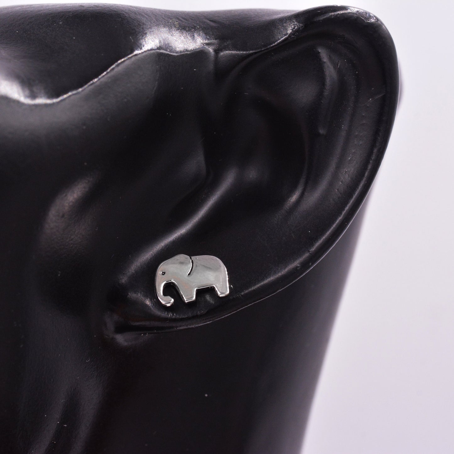 Elephant Stud Earrings in Sterling Silver,  Cute Fun Quirky Animal Jewellery, Jewelry Gift for Her, Animal Lover, Safari Nature Inspired