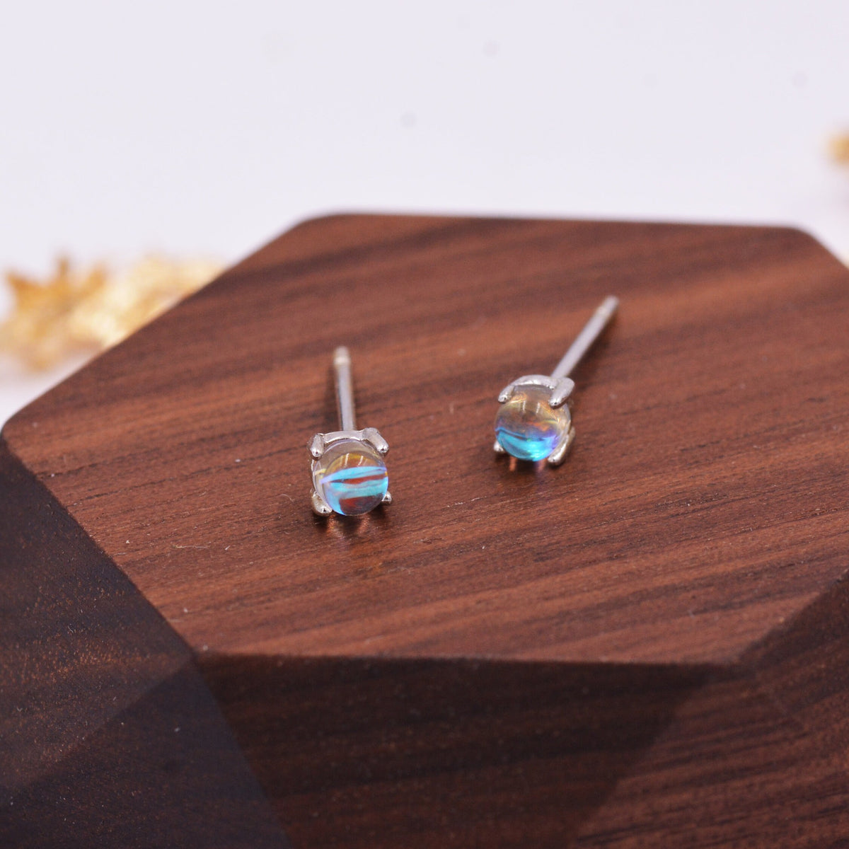 Moonstone Mermaid Tears Stud Earrings