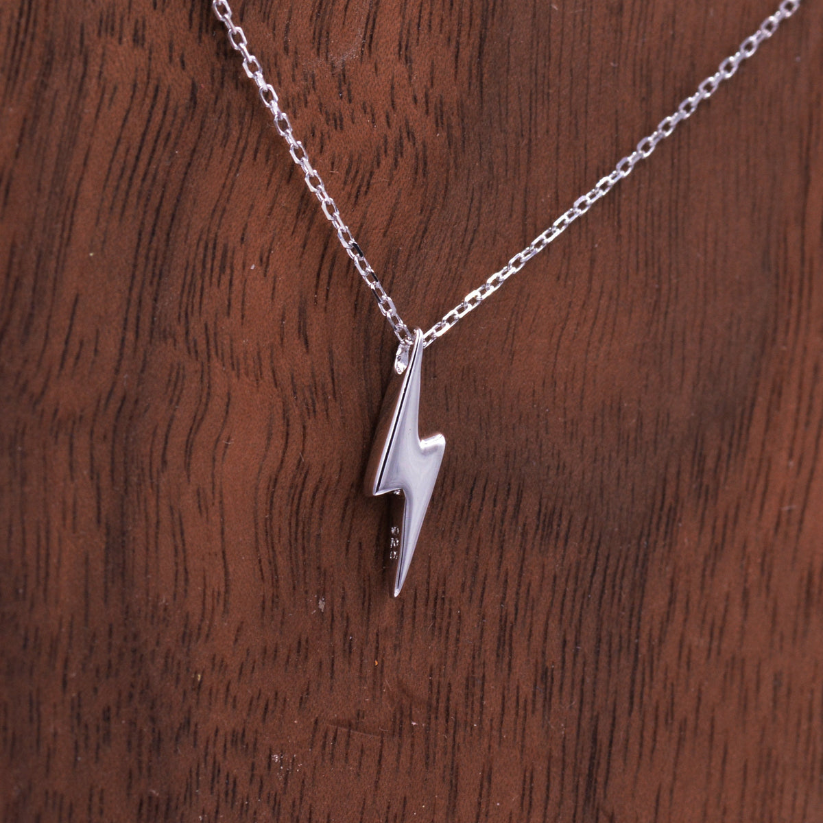 Tiny Lightning Bolt Pendant Necklace