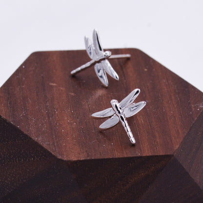 Dragonfly Stud Earrings in Sterling Silver,  Cute Fun Quirky Animal Jewellery, Jewelry Gift for Her, Animal Lover,  Nature Inspired