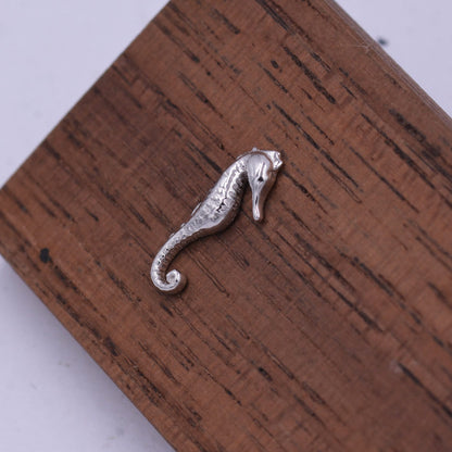 Little Seahorse Fish Stud Earrings in Sterling Silver, Cute Fun Quirky Animal Jewellery, Gift for Her, Animal Lover, Nature Inspired