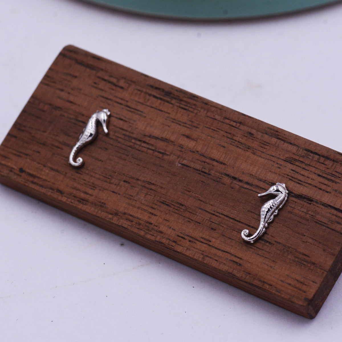 Little Seahorse Fish Stud Earrings in Sterling Silver, Cute Fun Quirky Animal Jewellery, Gift for Her, Animal Lover, Nature Inspired