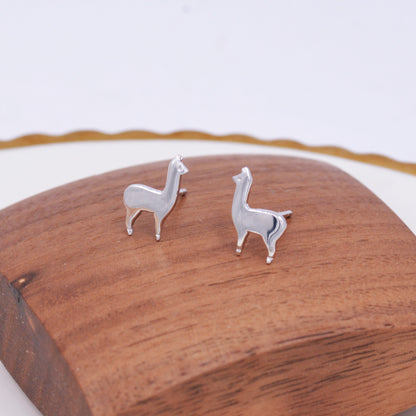 Sterling Silver Alpaca Llama Sheep Stud Earrings, Animal Earrings, Cute and Quirky Q20