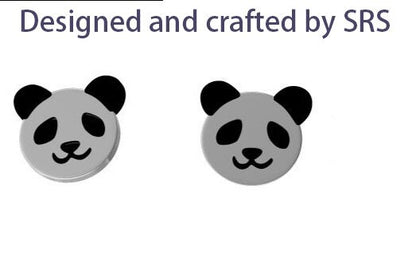 Sterling Silver Panda Bear Stud Earrings, Cute and Quirky Jewellery, Nature, Animal Earrings