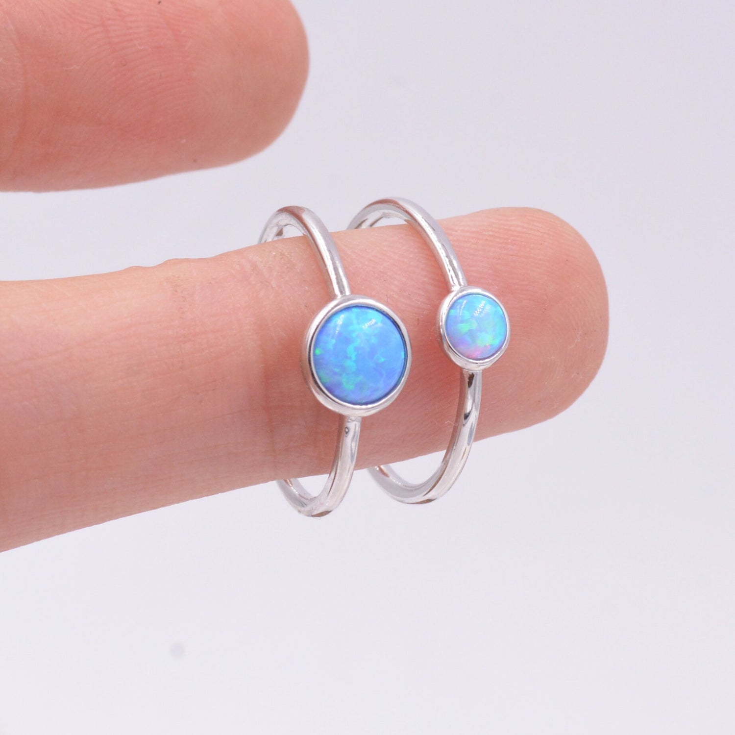 Blue Opal Gemstone Ring