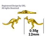 Sterling Silver Kangaroo Stud Earrings, Cute and Quirky Jewellery, Nature, Animal Earrings