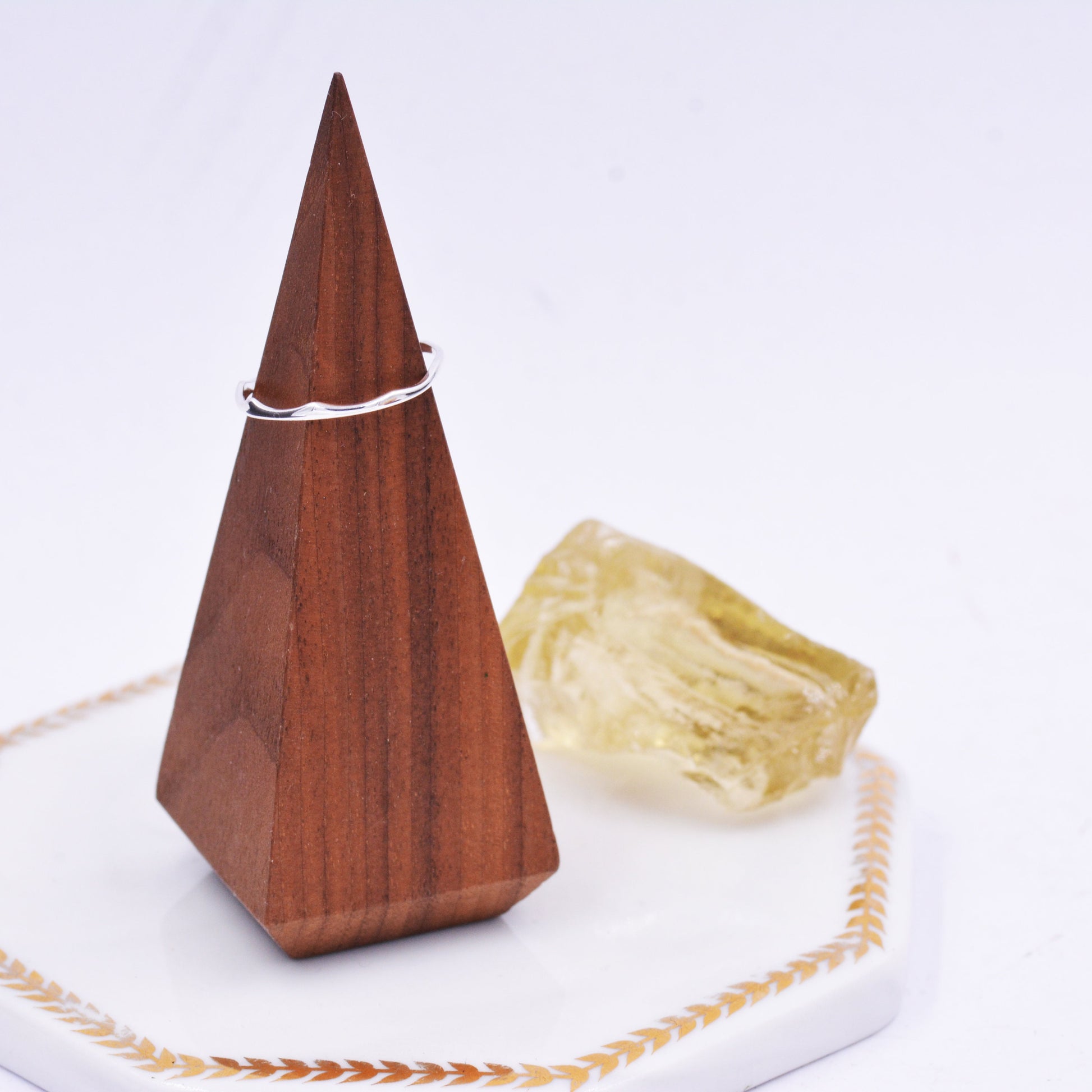 Sterling Silver Ripple Ring, Very Skinny Delicate Ring Band, Stacking Ring US 5-8, Wave Ring