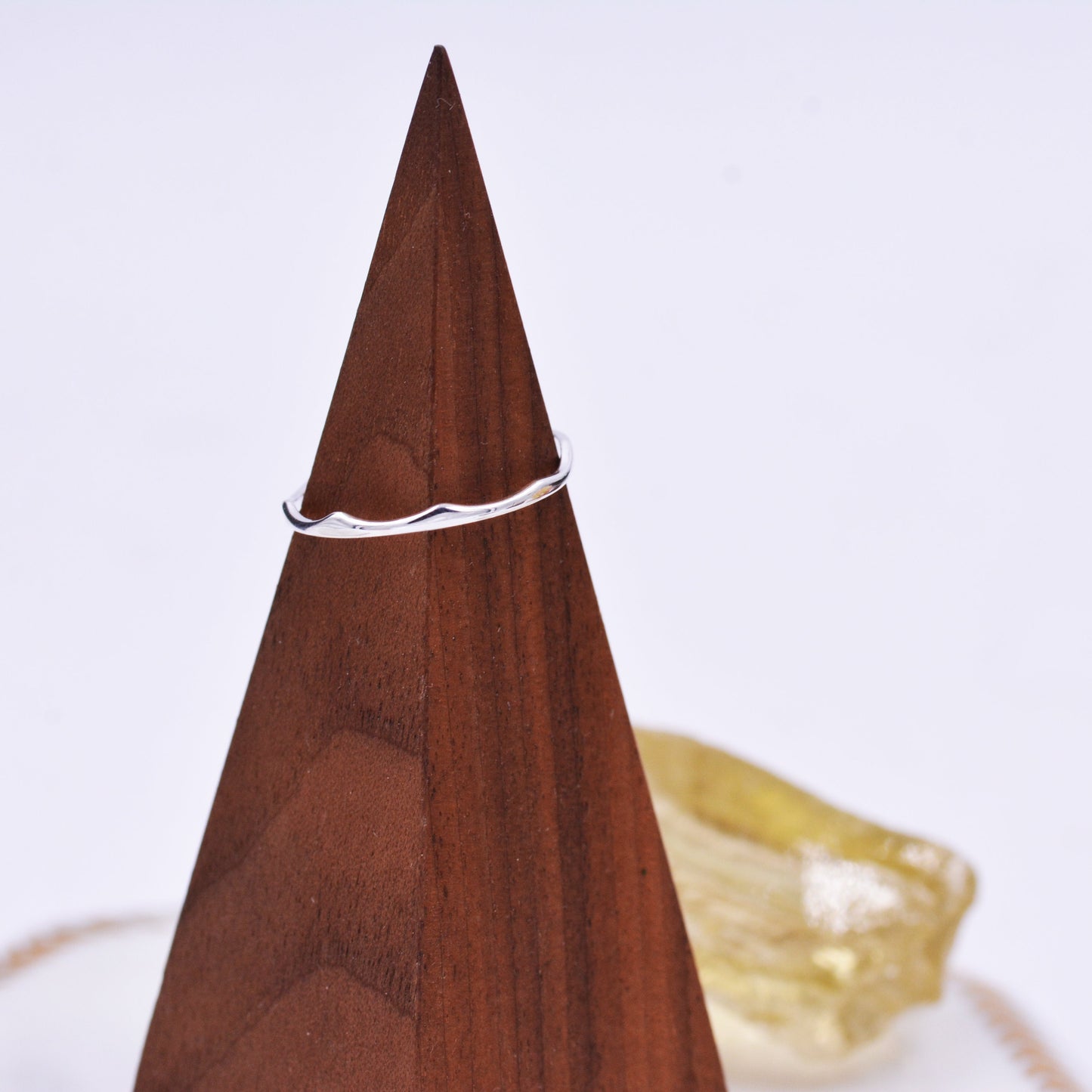 Sterling Silver Ripple Ring, Very Skinny Delicate Ring Band, Stacking Ring US 5-8, Wave Ring